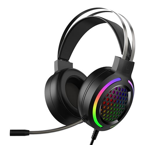 Non Communiqué Multicolore Casque De Stéréo Pour Jeu H500 Double Micro Supra-Auriculaire 3,5 Mm
