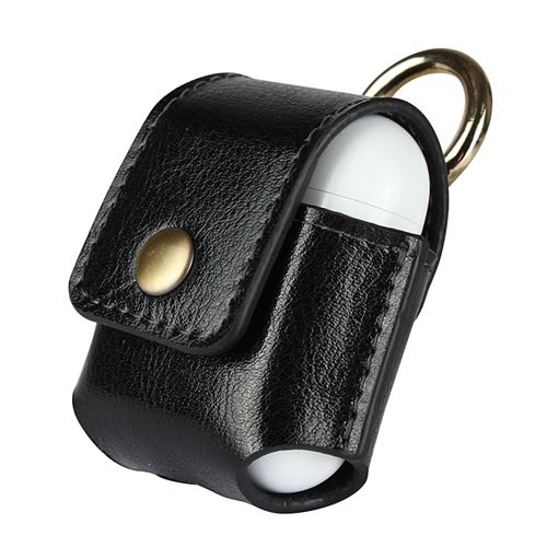 Etui en cuir véritable noir pour votre Apple Airpods