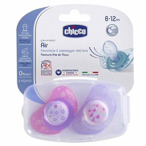 Sucette physio air silicone rose 6-12 mois - chicco