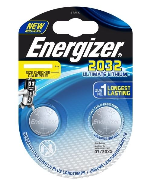 Energizer pile bouton Ultimate Lithium 3V CR2032 2 pièces