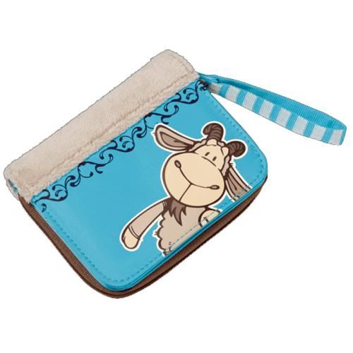 Petit portefeuille bleu mouton Nici
