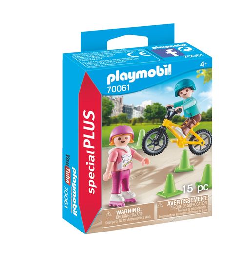 Playmobil Special Plus 70061 Enfants avec Vélo et Rollers