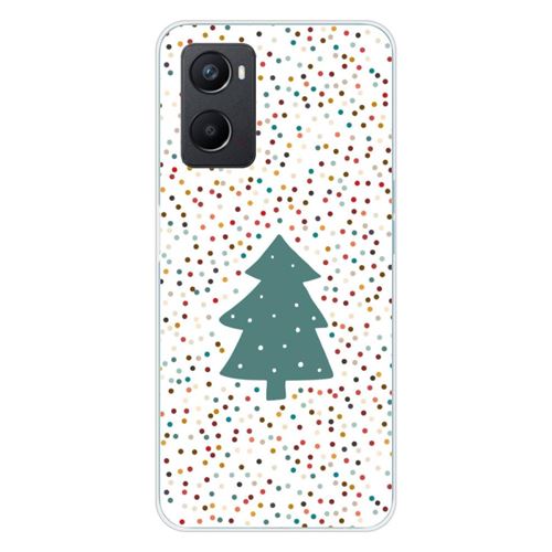 Coque en silicone imprimée compatible Oppo A76 NO Sapin de Noël