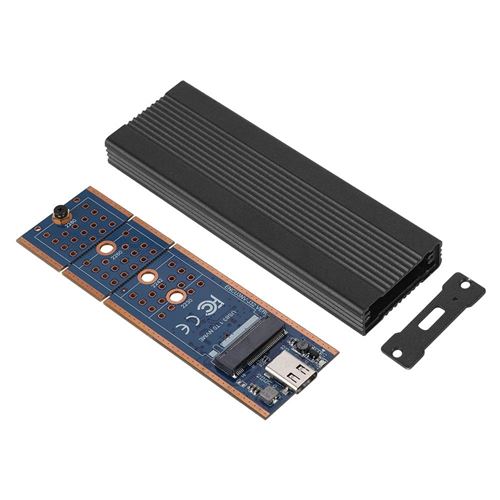 14€02 sur Boitier SSD disque dur USB3.1 à M.2 NVME NGFF PCIE vers  adaptateur de type C noir - Accessoires disque dur - Achat & prix