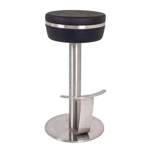 Paris Prix - Tabouret De Bar En Cuir Design croatie 78cm Noir