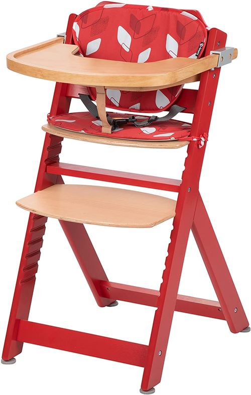 chaise haute - coussin chaise haute - plateau chaise chaise haute timba + coussin raspberry red/red campus