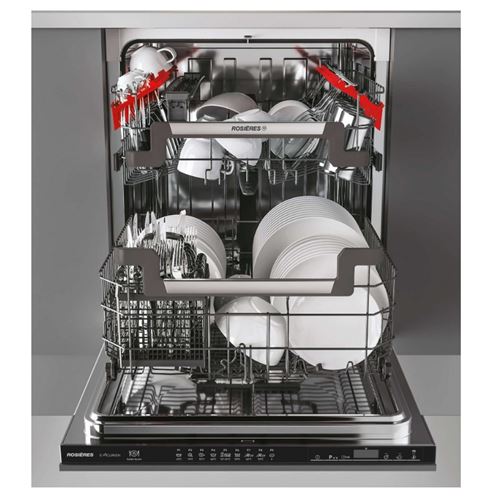 Rosières RDIN 2D520PB-47 - Lave-vaisselle - intégrable - WiFi - Niche - largeur : 60 cm - profondeur : 55 cm - hauteur : 82 cm - noir