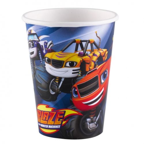 Nickelodeon tasses de fête Blaze boys 266 ml blanc 8 pièces