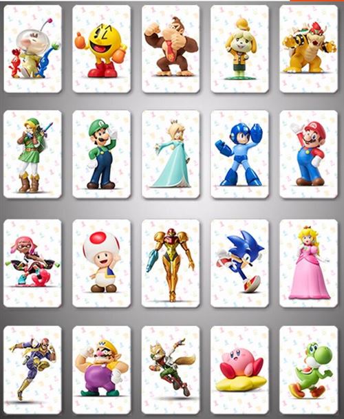 PRODUIT GENERIQUE: Amiibo Carte pour Mario Kart 8 Deluxe Jeux- 20 pcs Amiibo NFC Tag Cartes Cadeaux