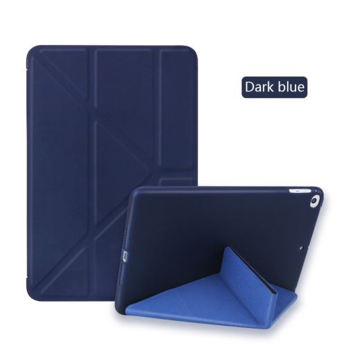 Générique Bleu Foncé Etui En Pu Multi-Pliure Pour Votre Apple Ipad Mini (2019) 7.9 Pouces/Mini 4 - Image 1