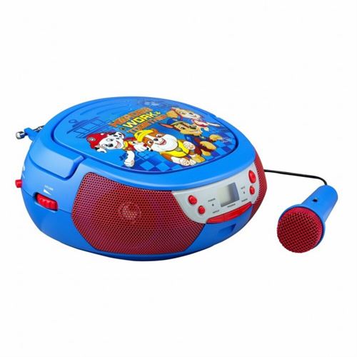 PAT' PATROUILLE CD Boombox Lecteur CD avec un microphone pour enfant