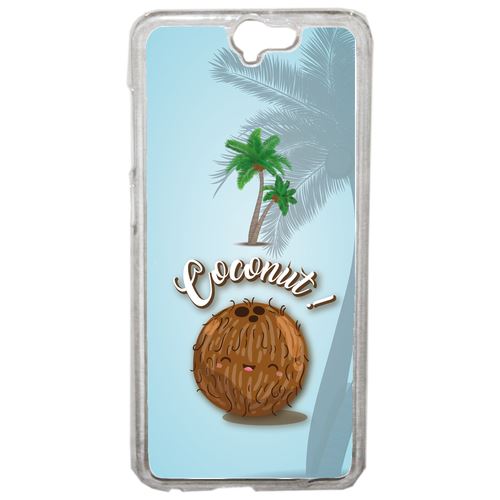 Coque Coconut Fond Bleu Pale Compatible One A9 Transparent