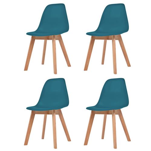 Kenasshop vidaXL Chaises de salle à manger 4 pcs Turquoise Plastique