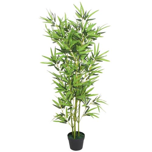 Vidaxl plante artificielle avec pot bambou 120 cm vert 244456