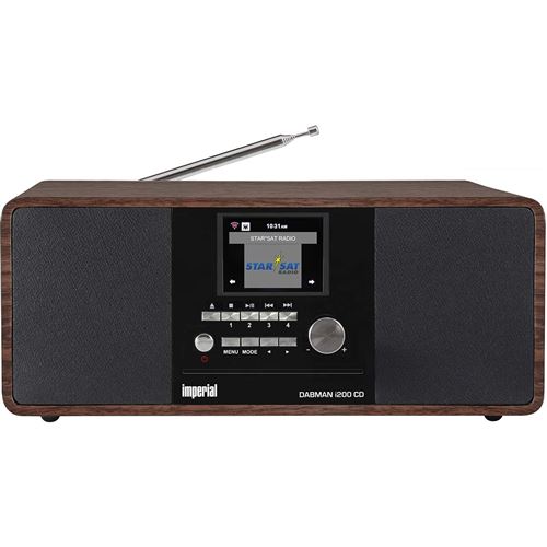 Imperial Marron Radio Cd Multifonctionnelle Dab+ / Fm / Internet / Bluetooth Dabman I200 En Bois - Neuf - Image 4