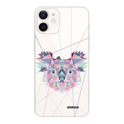 Coque pour iPhone 12 mini souple transparente Koala outline Motif Ecriture Tendance [Evetane®]