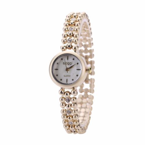 Montre Femme Quartz Rhinestone Inox #26 Blanc