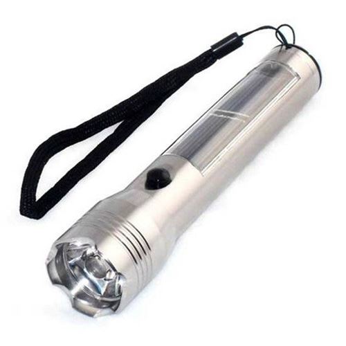 Lampe Torche Flash Solaire en Alliage d'Aluminium - Portée 200 m