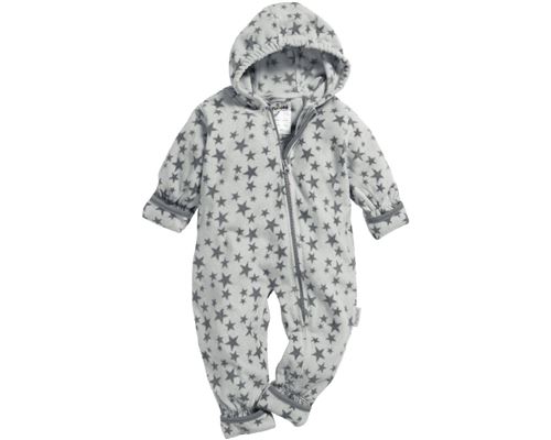 Playshoes pyjama bébé onesie polaire junior étoiles/gris