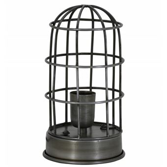 Patiné Ampoule Deco Cage 14x25cm Etain Carandira Du 1 Lampe À Poser Fer Temps L'héritier Electrique Oiseau Eclairage En Façon Luminaire erBoWxdC