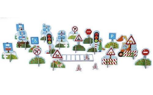 Scratch jeu de panneaux de signalisation routière 22 parties