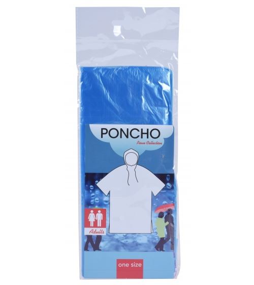 Free and Easy rainponcho unisexe bleu taille unique