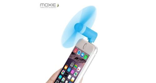 Mini Ventilateur Moxie Bleu pour iPhone 5/5S/5C/SE/6/6S/6+/6S+
