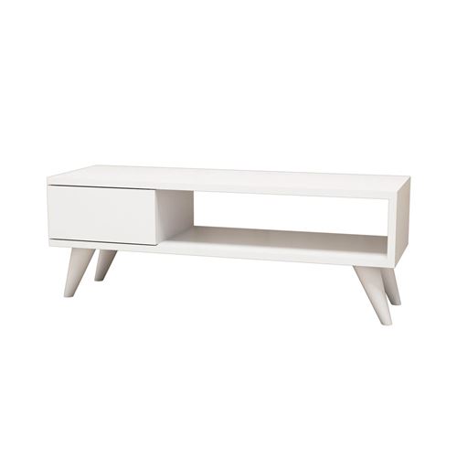 Meuble TV contemporain Maya - 90 x 33 cm - Blanc