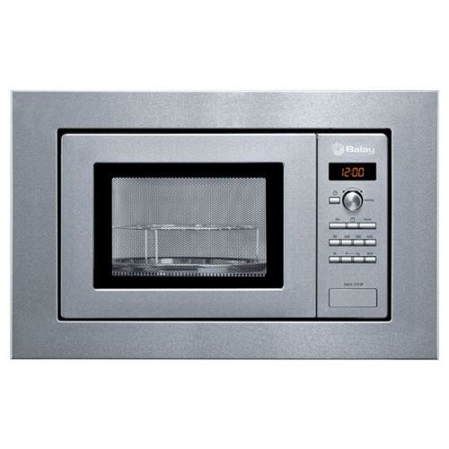 Micro ondes intégrable en acier inoxydable avec plateau tournant avec grill 18 L 800W - Micro onde design