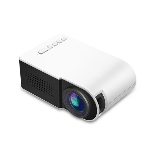 Mini projecteur portable G210 HD 1080P USB VGA SD AV argent HJL019