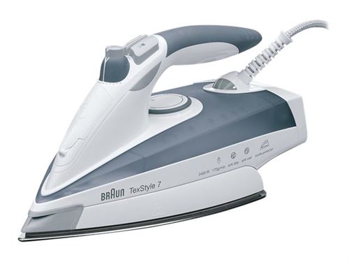 Fer à repasser à vapeur braun ts775.etp 2400 w blanc, gris 0x12711098