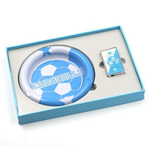 Coffret Marseille Cendrier et Briquet - Ballon Azur