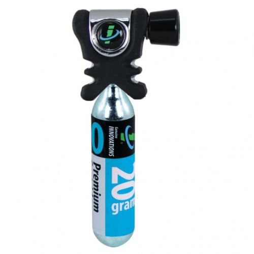 Genuine Innovations Pompe à CO2 AirChuck+ 20 grammes Cartouche à CO2 argenté