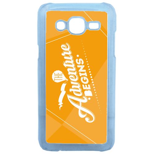Coque The Adventure Begins Fond Orange Compatible Samsung Galaxy J5 Transparent