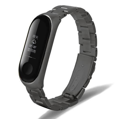 Bracelet en Acier inoxydable pour Xiaomi Mi Band 3 - Noir