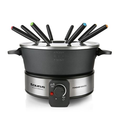 Service à fondue FF2 Taurus 1000 W Noir et Inox