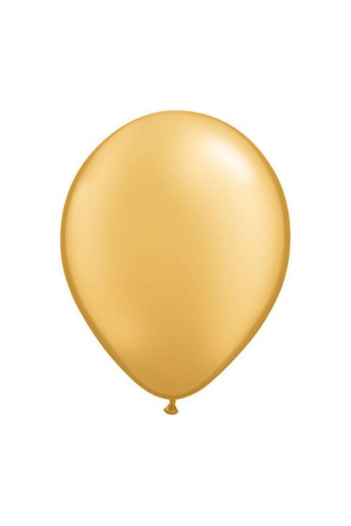 Sachet De 100 Ballons Or Métal 5 13 Cm Qualatex© - Or - Diamètre: 5 / 13 cm