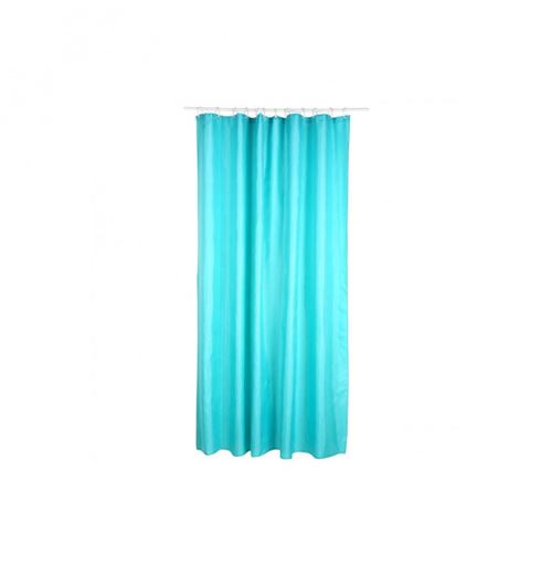 Rideau de douche - Polyester - 180 x 200 cm - Bleu turquoise