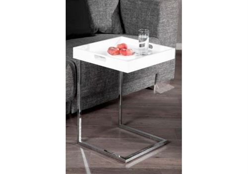Chloé Design - Table d'appoint design Ciano - blanc