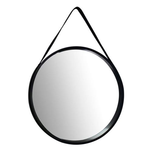 Paris Prix - Miroir Mural Rond ultima 49cm Noir