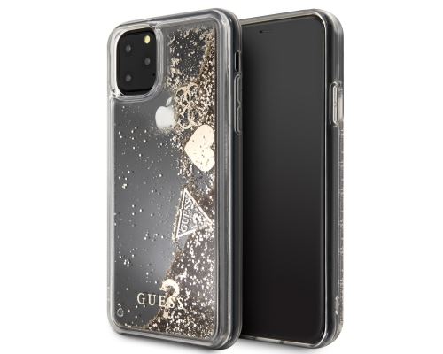 Coque Guess Paillettes Hearts Gold pour Iphone 11 Pro