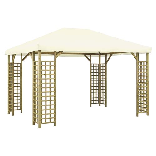 vidaXL Belvédère 4x3 m Crème