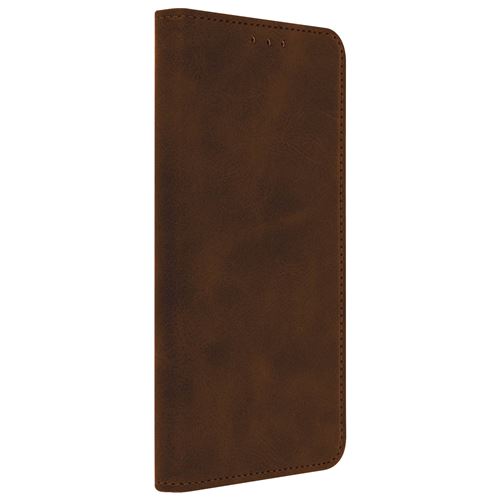 Étui pour Samsung Galaxy A52 5G et 4G Portefeuille Support Vidéo Fermeture Magnétique marron