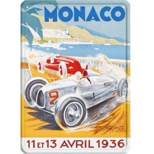 Grande plaque métal Monaco