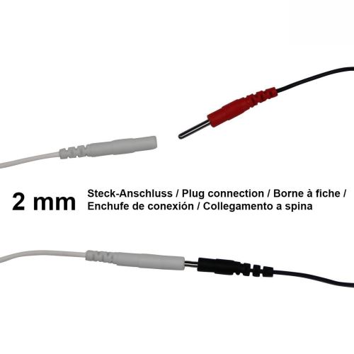 Electrostimulation GENERIQUE 4 électrodes/patch d'électrostimulation  10X5 cm connexion 2mm