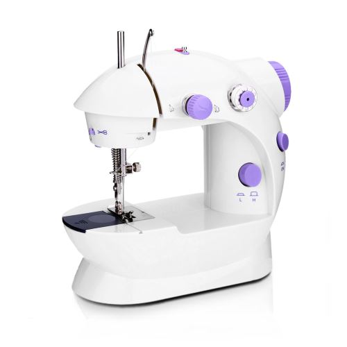 AC100-240V Mini Violet ménage couture machine électrique Réglage 2 vitesses avec le pied léger Pédale 17 * 9 * 22. 5 cm