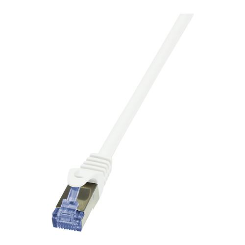 LogiLink Câble patch PrimeLine, Cat. 6A, S/FTP, 1 m, blanc