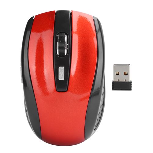 Non Communiqué Rouge Souris Sans Fil D'ordinateur De Jeux Optiques 250Hz