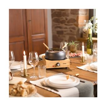 Appareil à fondue électrique Livoo DOC287 800 W Noir et bois - Achat & prix