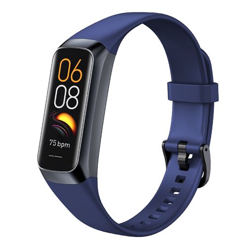 Smartwatch C60 blue bracelet fréquence cardiaque podomètre température corporelle